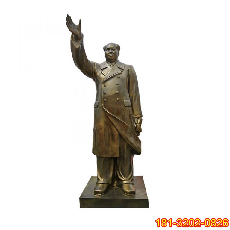 黨建人物揮手毛主席銅雕