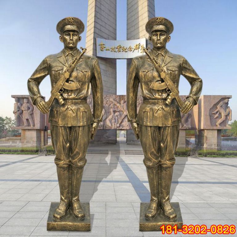 黨建人物解放軍銅雕