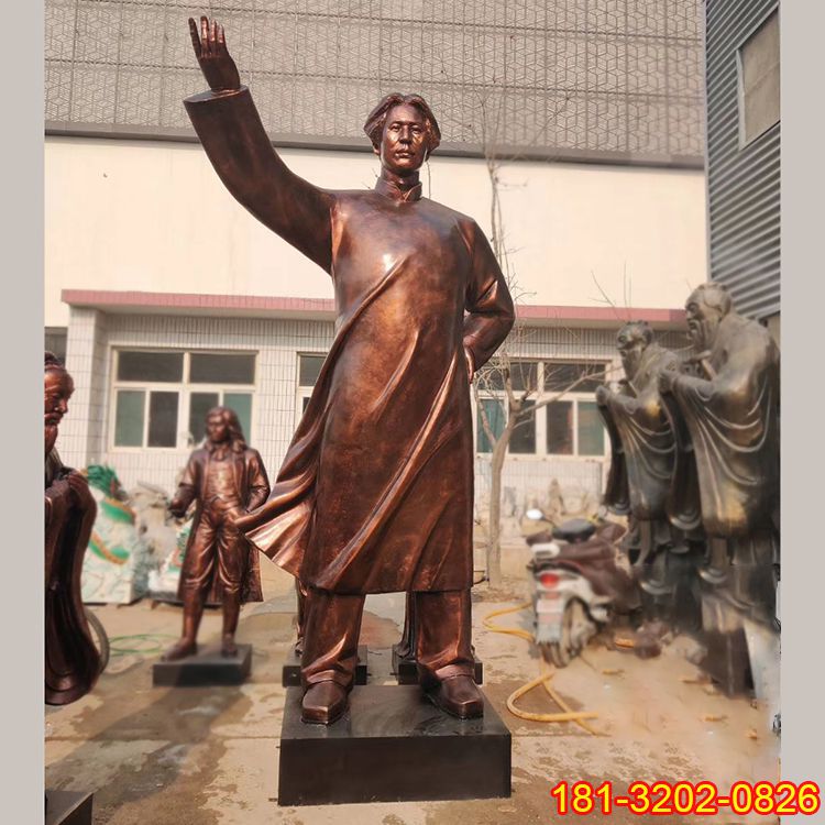 黨建偉人青年時(shí)期毛主席銅雕