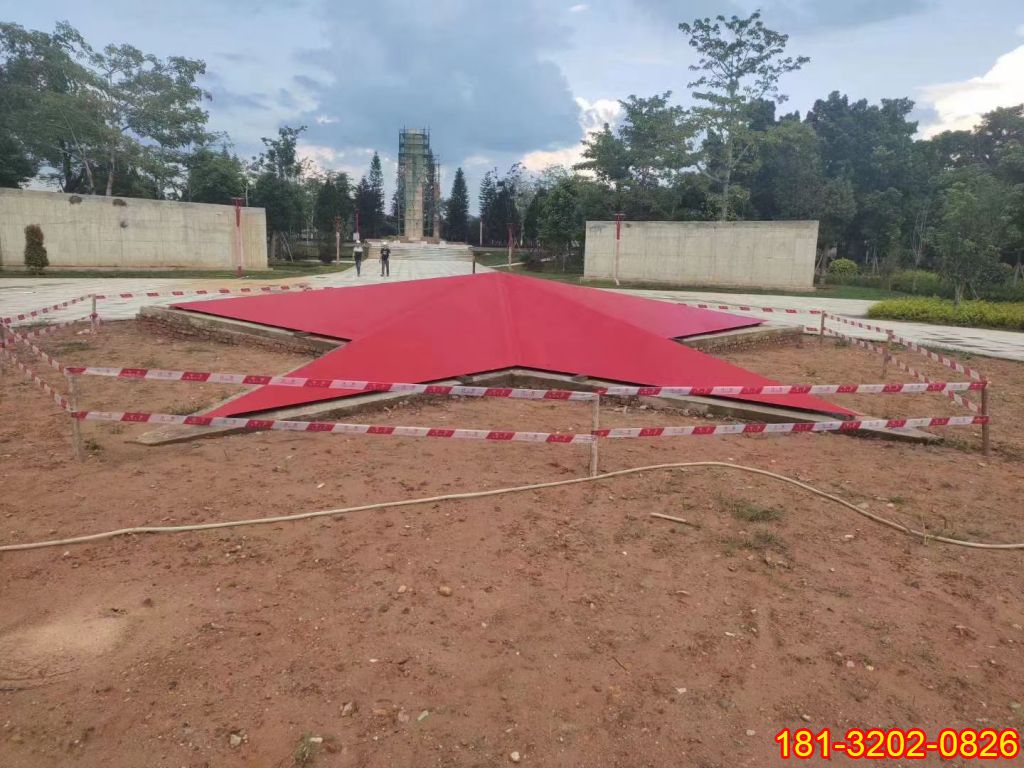 景區(qū)黨建不銹鋼大型五角星雕塑