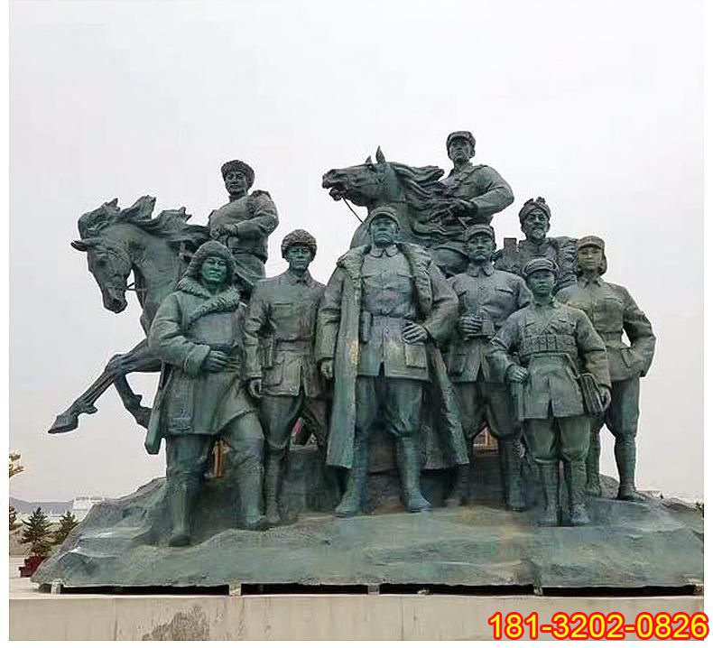 景區(qū)八路軍戰(zhàn)士銅雕