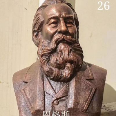 西方革命家恩格斯頭像銅雕