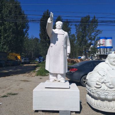 漢白玉偉人揮手毛主席石雕