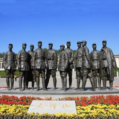 太行山上紅軍人物銅雕