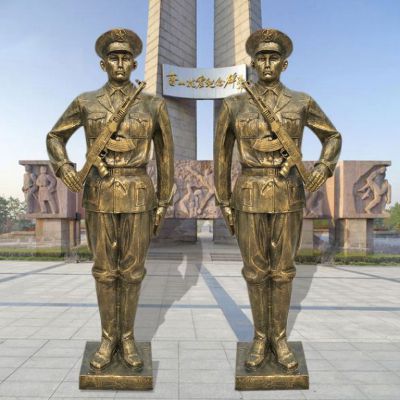 黨建人物解放軍銅雕