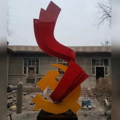 不銹鋼黨徽雕塑