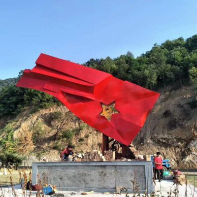園林不銹鋼黨旗雕塑