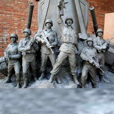 黨建解放軍人物銅雕