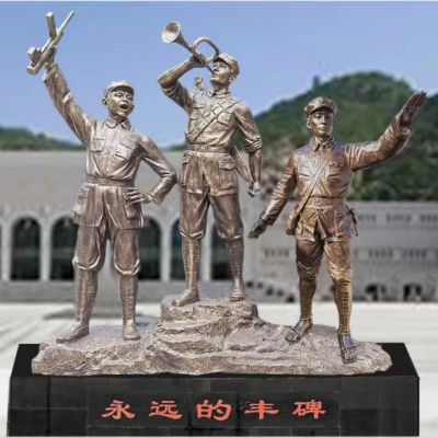 黨建主題永遠(yuǎn)的豐碑八路軍銅雕