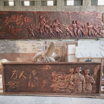 黨建主題鍛銅長征八路軍浮雕