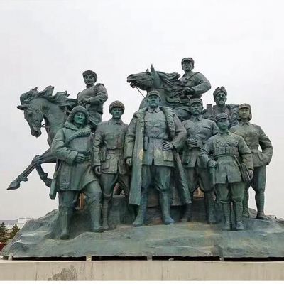 景區(qū)八路軍戰(zhàn)士銅雕