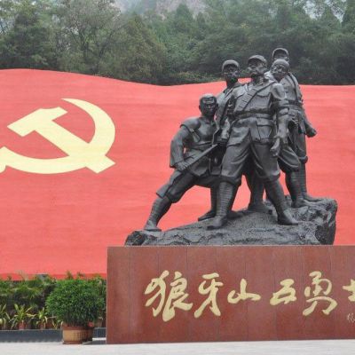 景區(qū)黨建狼牙山五勇士銅雕