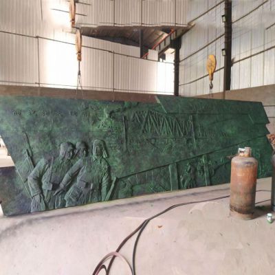 紀(jì)念館黨建青銅抗日八路軍浮雕