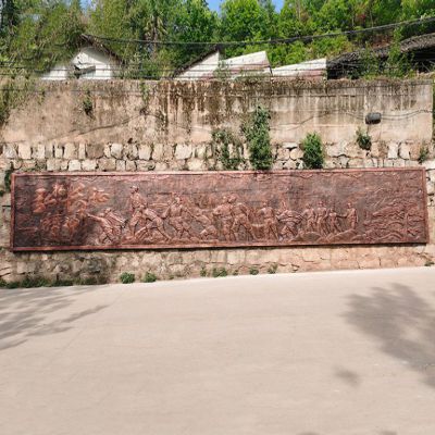 長征精神八路軍銅浮雕